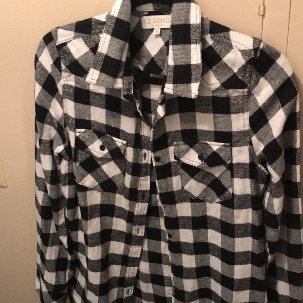 Ci Sono plaid button down shirt
